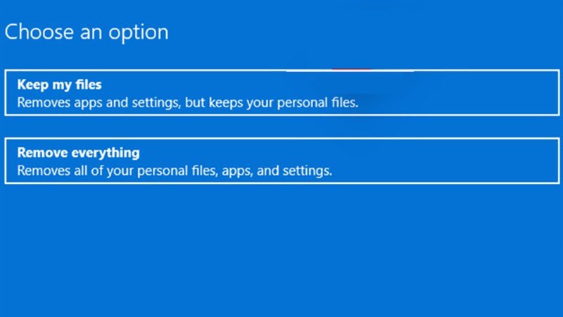 chọn cách reset laptop hp win 11