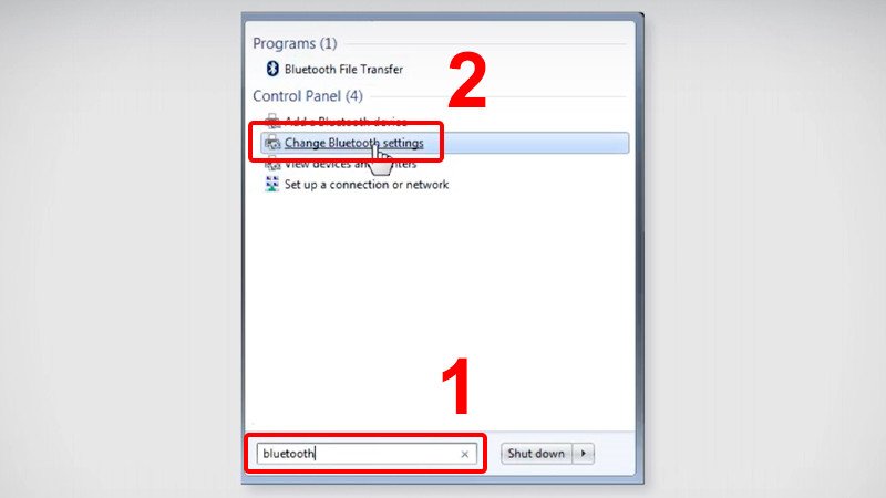 Chọn "Change Bluetooth settings"