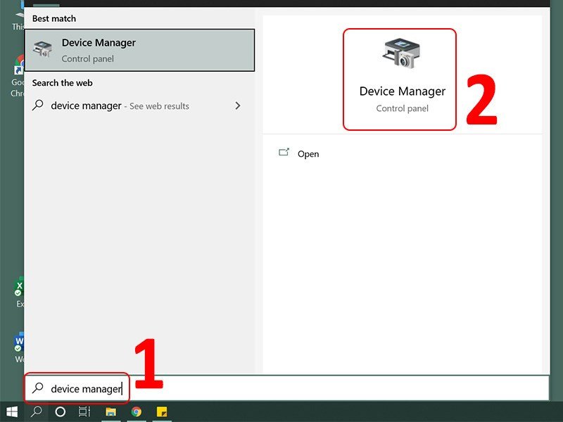 chọn Device Manager để cập nhật driver khắc phục phím laptop bị liệt