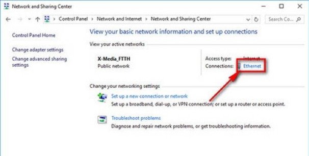 Chọn mạng Wi-Fi đang kết nối để thay đổi thuộc tính