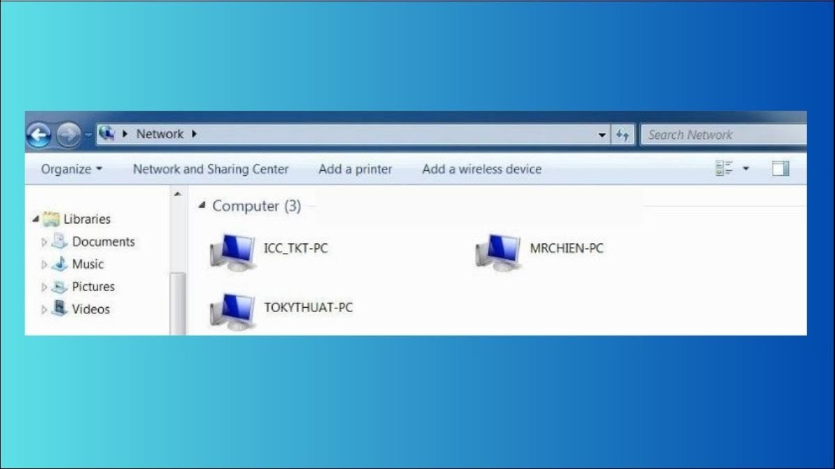 Chọn máy tính đích để truy cập và sao chép dữ liệu thông qua cáp