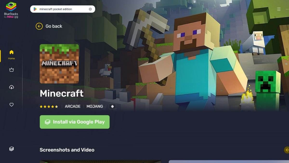 Chọn Minecraft Pocket Edition và bắt đầu tải về