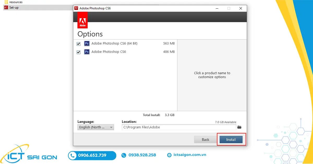 Chọn phiên bản Photoshop 64-bit hoặc 32-bit