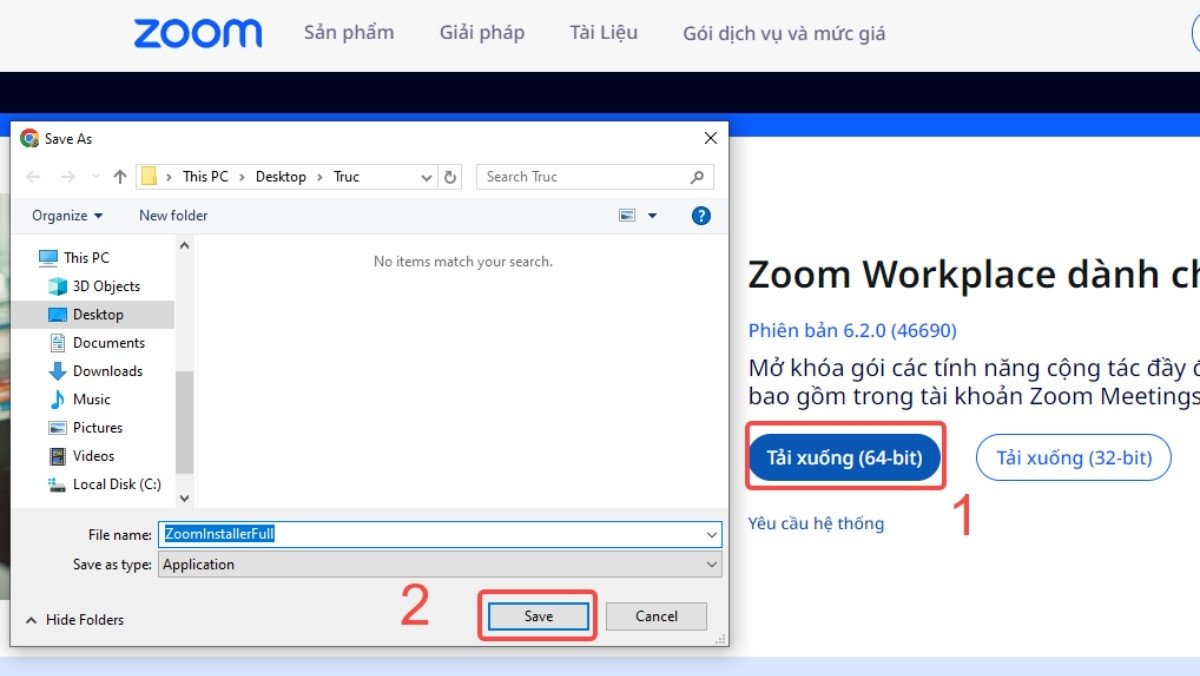 Chọn phiên bản Zoom cho Windows phù hợp khi tải về máy tính laptop