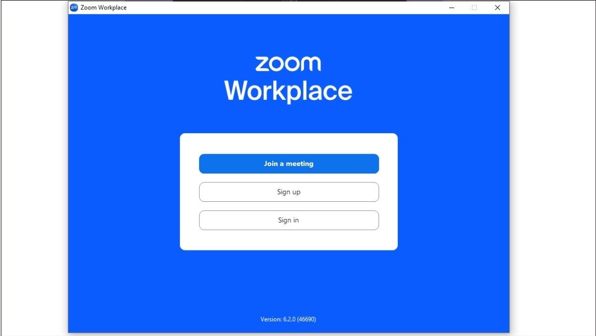Chọn Sign Up hoặc Sign In để bắt đầu sử dụng Zoom trên máy tính laptop