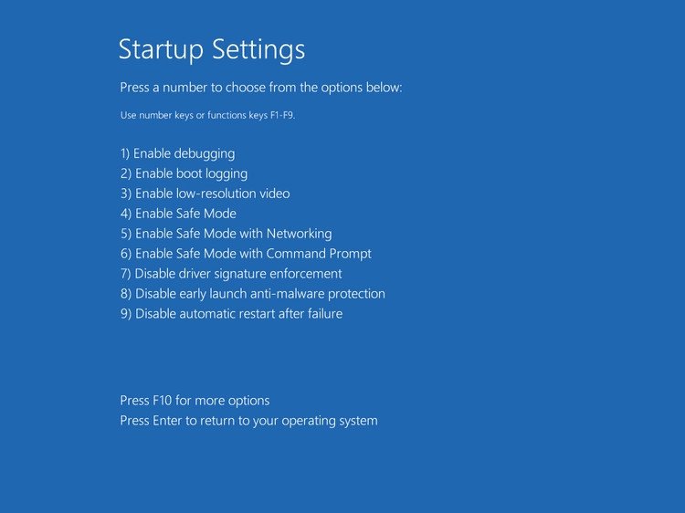 Chọn Startup Settings để tùy chỉnh chế độ khởi động và khắc phục màn hình laptop bị rung.