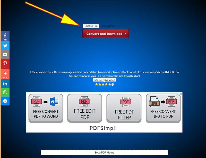 Chọn tệp PDF để chuyển đổi sang Word bằng Convert PDF to Word