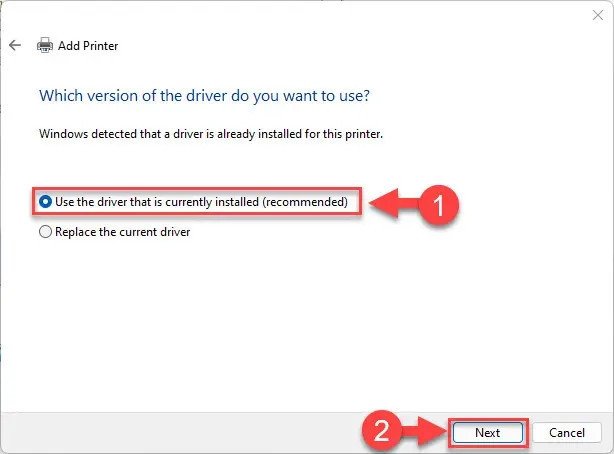 chọn trình điều khiển máy in canon