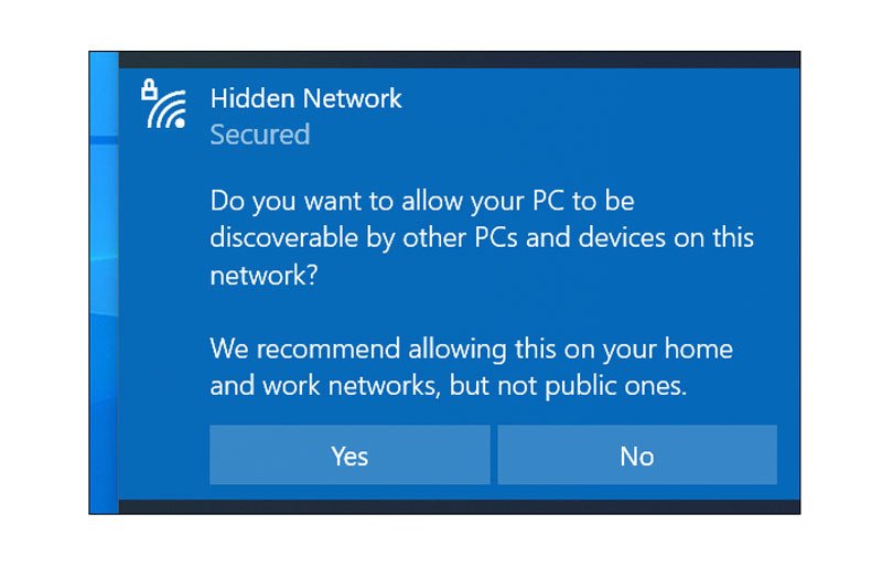 Chọn tùy chọn hiển thị trên mạng