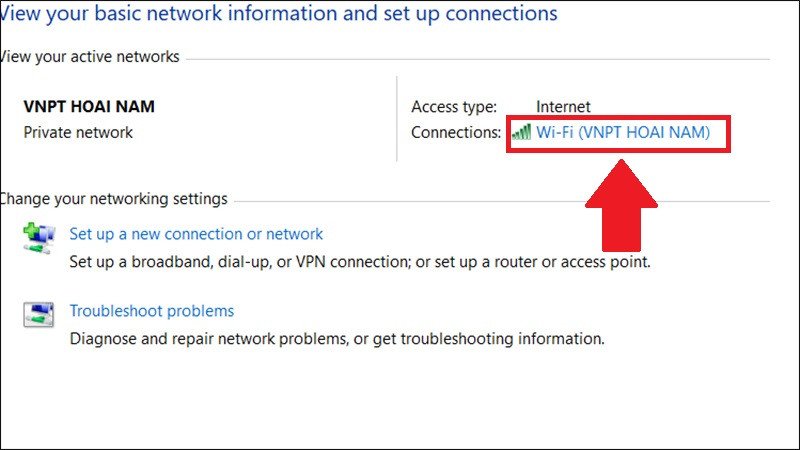 Chọn WiFi bạn muốn xem mật khẩu