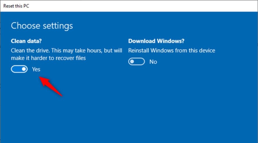 Chọn Yes để đồng ý xóa toàn bộ dữ liệu trên máy tính Dell