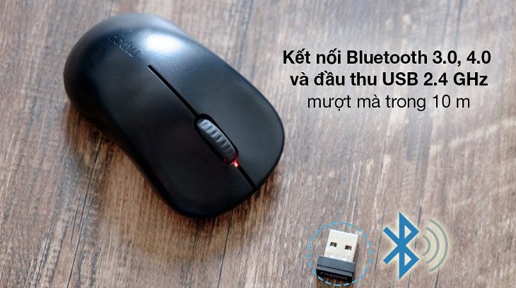Chuột không dây Rapoo M160 màu đen, phụ kiện máy tính tiện lợi