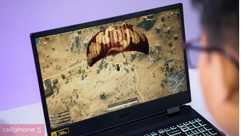 Cổng kết nối đa dạng trên laptop gaming Acer Nitro 5 Tiger