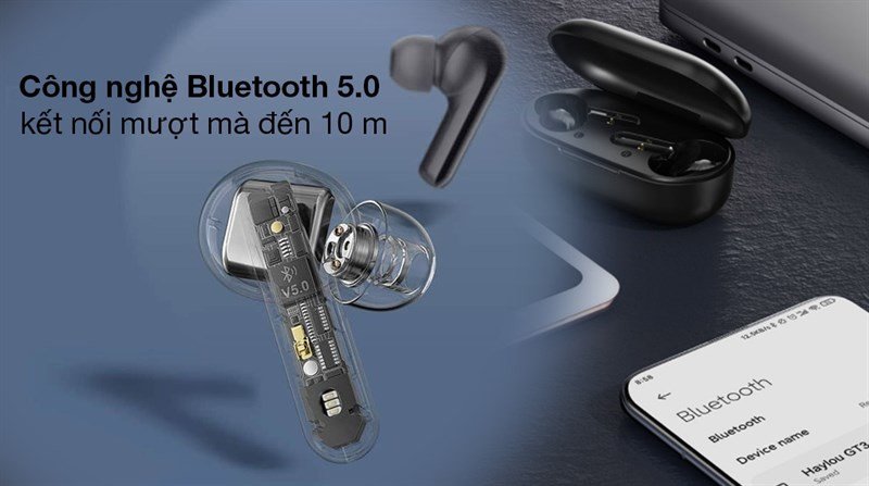 Công nghệ Bluetooth 5.0 trên tai nghe Haylou GT3