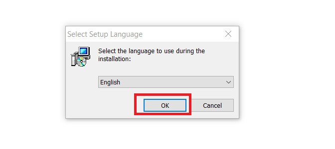 Cửa sổ lựa chọn ngôn ngữ ban đầu khi tiến hành cài đặt Unikey trên máy tính hoặc laptop.