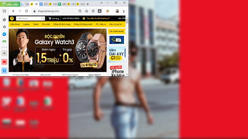 Cửa sổ tự động thu nhỏ khi kéo vào góc