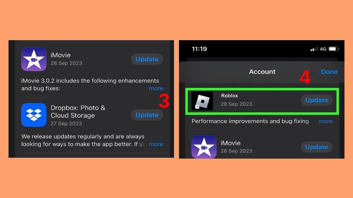 Danh sách ứng dụng cần cập nhật trên App Store bao gồm Roblox