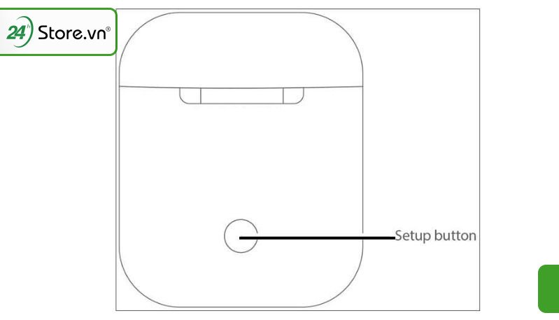 Đặt lại AirPods bằng cách nhấn giữ nút thiết lập trên hộp sạc