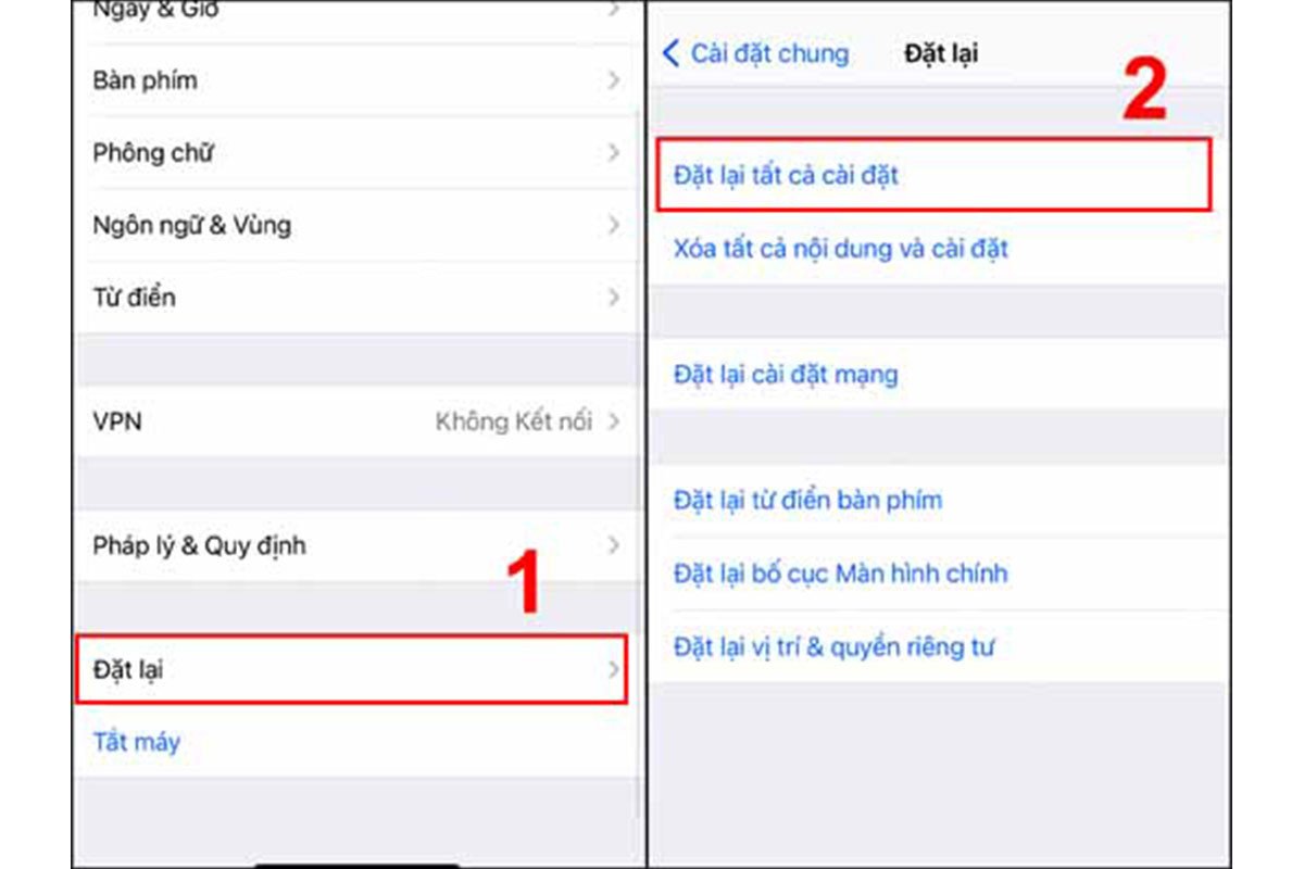 Đặt lại cài đặt iPhone để giải quyết lỗi AirPod một bên không nghe được