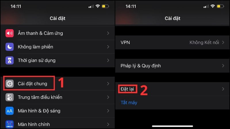 Đặt lại từ điển bàn phím iPhone để chỉnh bàn phím về mặc định