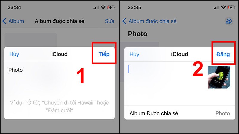 Đặt tên album ảnh iCloud để tổ chức hình ảnh