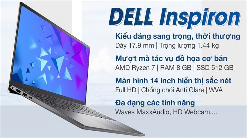 Dell Inspiron 14 5415 R7 với hiệu năng ấn tượng