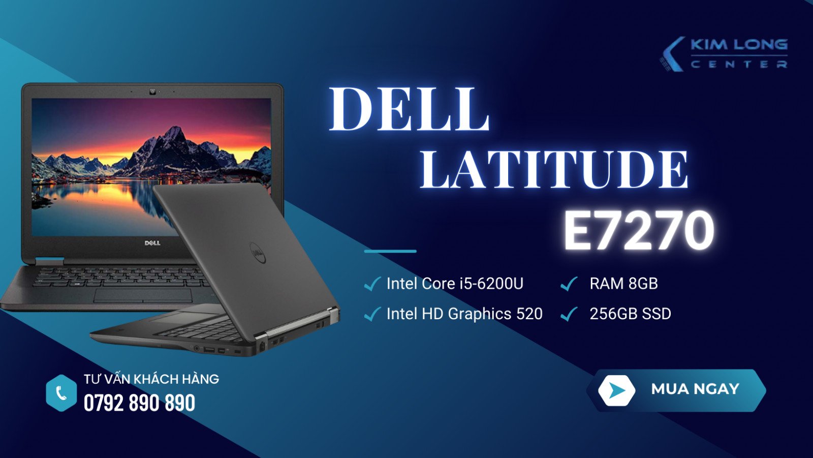 Dell Latitude E7270 - laptop dành cho học sinh cấp 2 giá rẻ