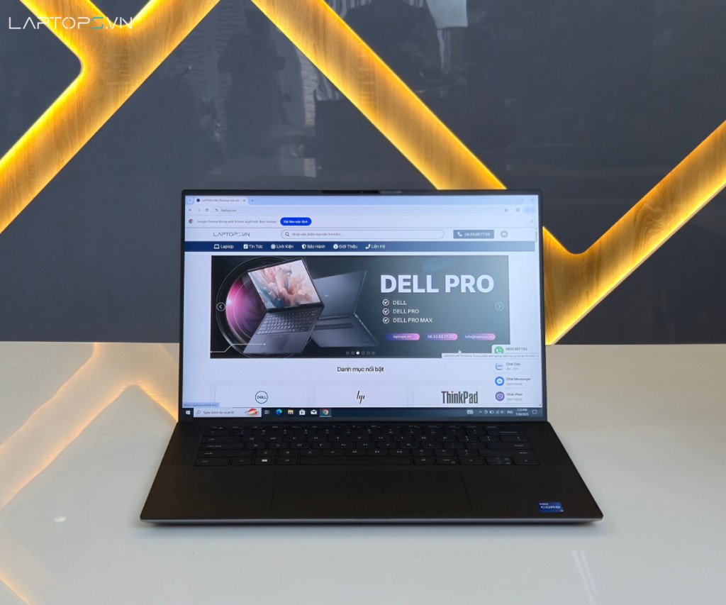 Dell Precision 5570, một ví dụ về laptop máy trạm mỏng nhẹ hiệu năng cao, thường có giá tốt khi mua cũ.