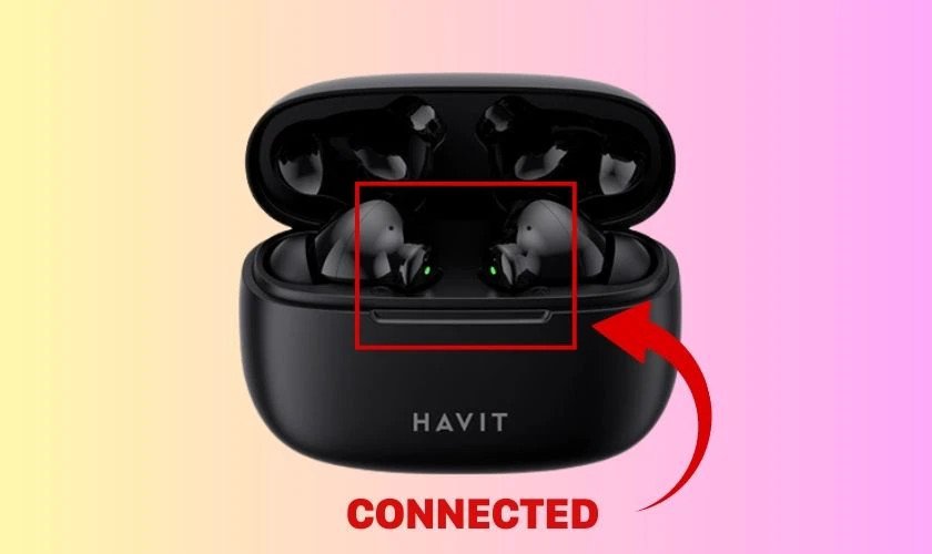 Đèn báo hiệu kết nối thành công của tai nghe Havit TW 967