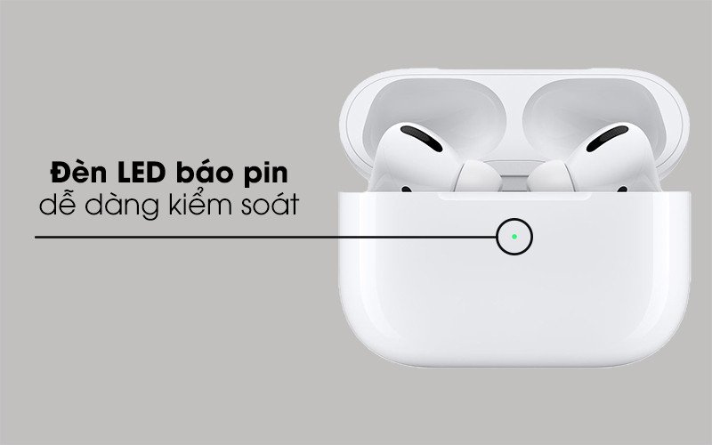Đèn LED báo pin tiện lợi trên hộp sạc tai nghe AirPods Pro 1