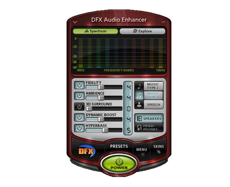 DFX Audio Enhancer tối ưu hóa chất lượng âm thanh và loa laptop