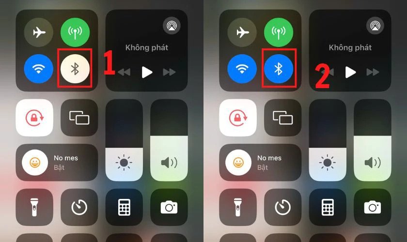Điện thoại Android đang trong quá trình tìm kiếm và kết nối Bluetooth với loa mini, hiển thị danh sách các thiết bị có sẵn