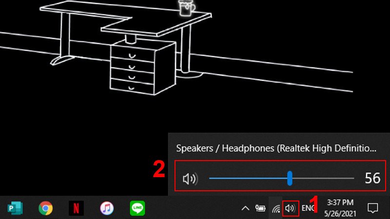 Điều chỉnh âm lượng trực tiếp để khắc phục âm thanh laptop bị nhỏ