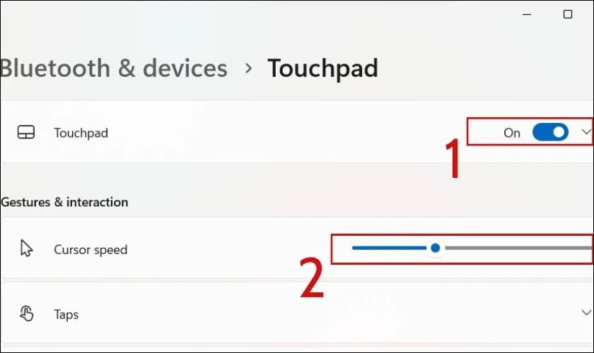 Điều chỉnh độ nhạy để khắc phục chuột laptop Asus bị đơ
