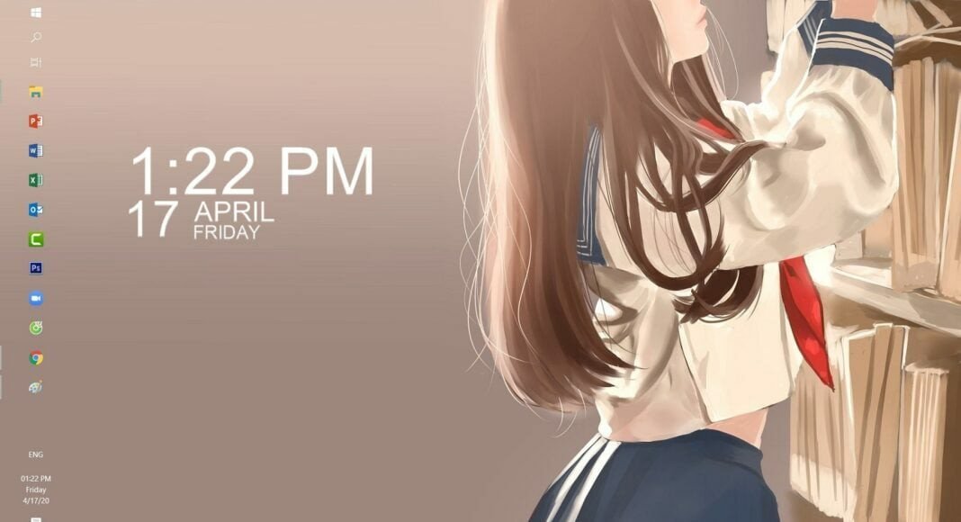 Đính đồng hồ đẹp mắt lên màn hình laptop