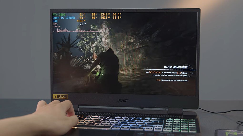 Đồ họa sống động trong Shadow of Tomb Raider với Acer Nitro 5 Tiger AN515 58 52SP