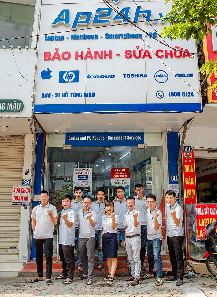 Đội ngũ kỹ thuật viên chuyên nghiệp tại dịch vụ sửa laptop Hồ Tùng Mậu