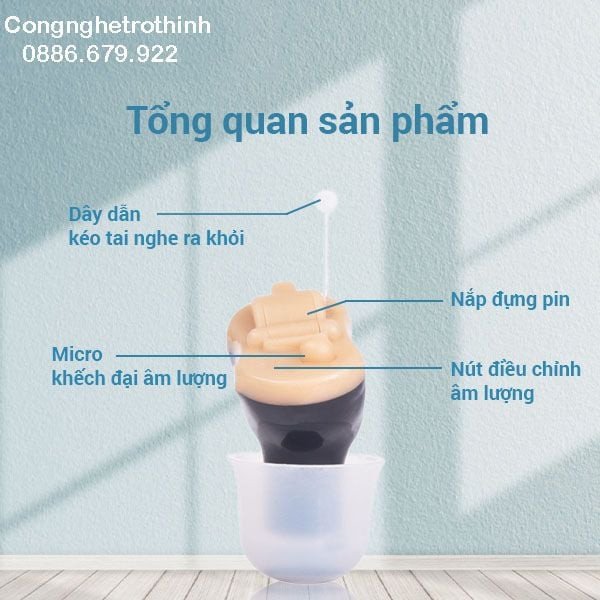 Dụng cụ vệ sinh cho tai nghe trợ thính mini