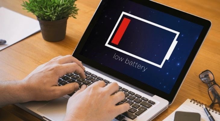 Dung lượng pin giảm sút nhanh chóng là dấu hiệu laptop cần kiểm tra chai pin