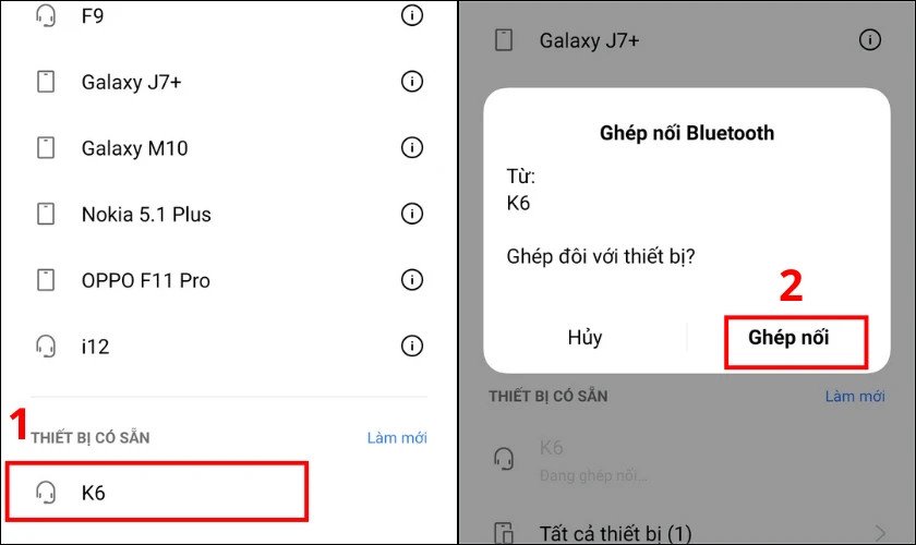 Ghép nối lại tai nghe không dây với điện thoại thành công