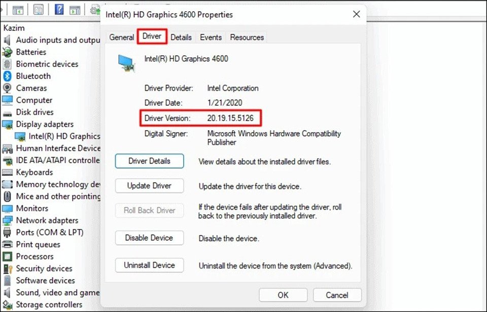Ghi lại Driver Version để tìm kiếm bản cập nhật mới hơn trên mạng