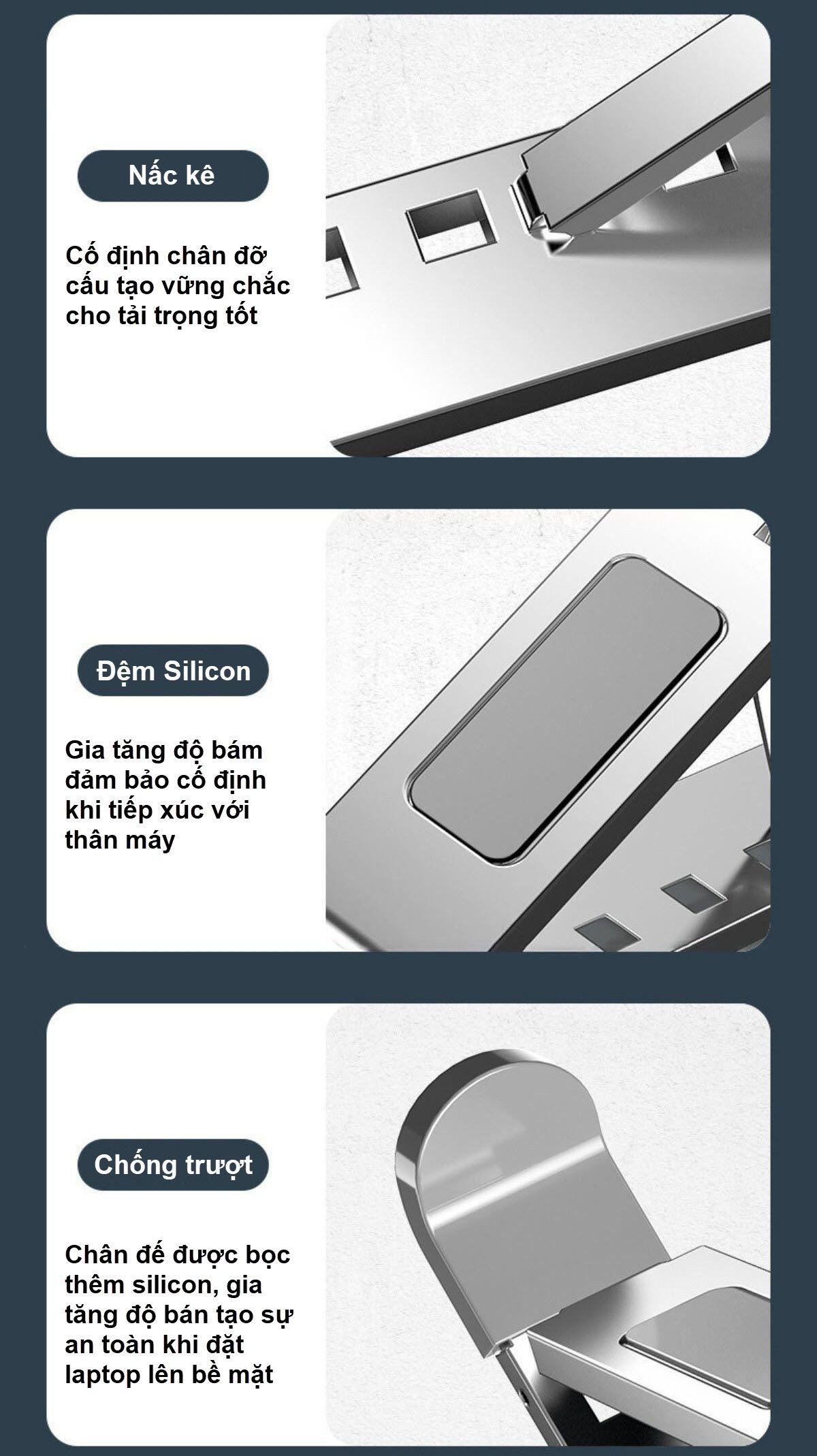 Giá đỡ Macbook 2 tầng với cấu tạo thông minh