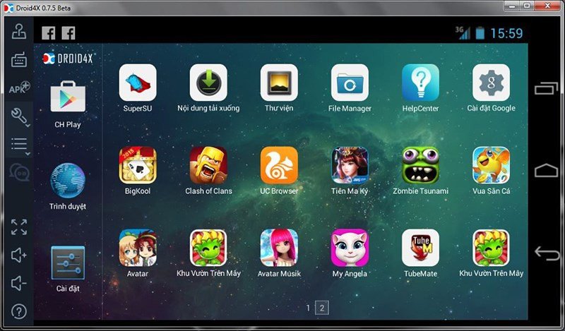 Giả lập Android trên laptop với Droid4x