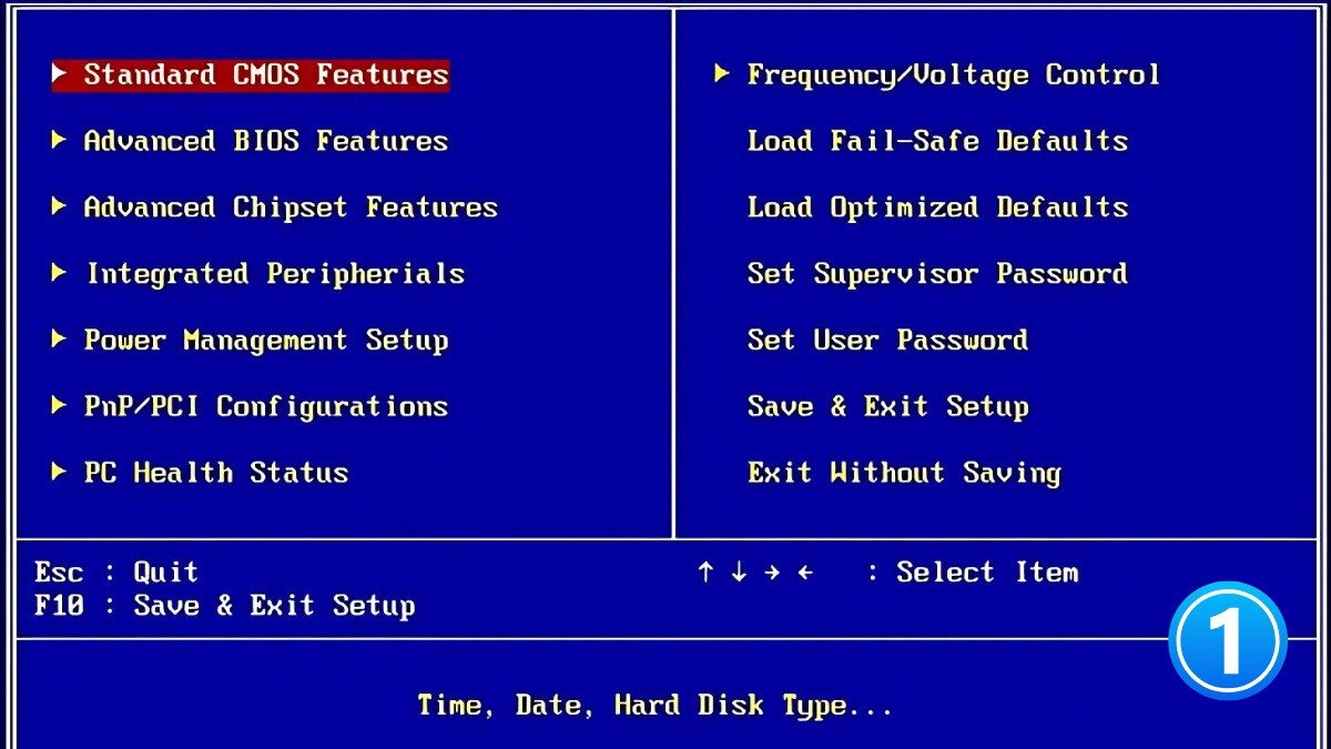 Giao diện BIOS để điều chỉnh cài đặt hệ thống cho card đồ họa