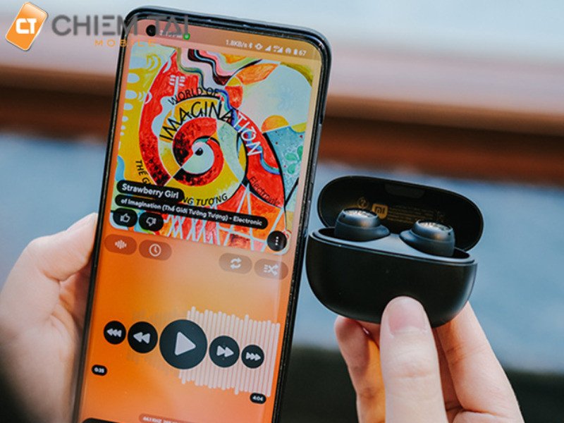 Giao diện cài đặt Bluetooth trên điện thoại Android, minh họa cách kết nối tai nghe Redmi.