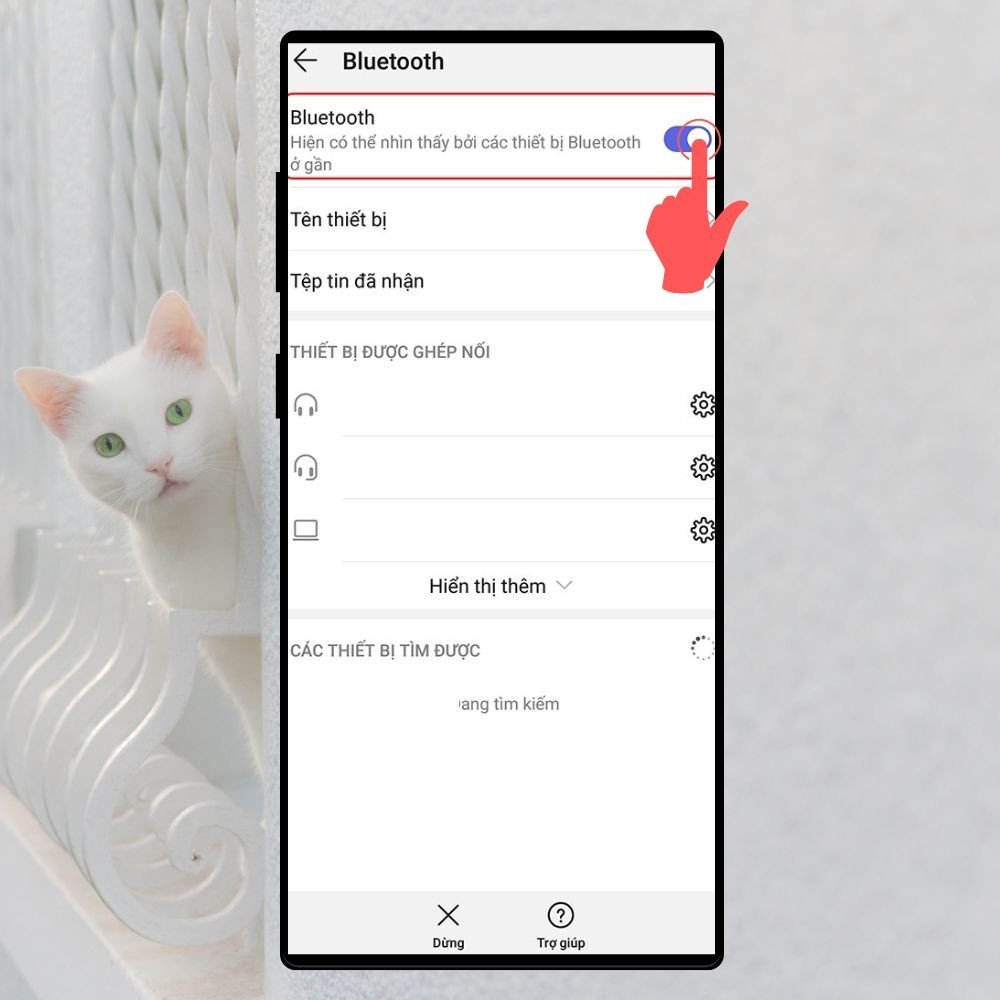 Giao diện cài đặt Bluetooth trên điện thoại OPPO đang được bật