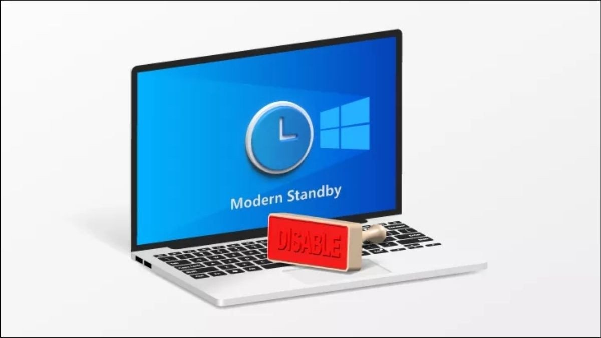 Giao diện cài đặt năng lượng trong Windows, nơi tùy chỉnh chế độ Modern Standby có thể ảnh hưởng đến tuổi thọ pin và gây ra tình trạng laptop tự bật nguồn khi mở nắp