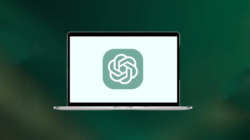 Giao diện chatbot ChatGPT hoạt động trên laptop