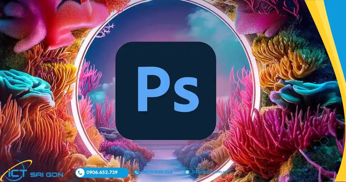 Giao diện chính của phần mềm Adobe Photoshop trên laptop