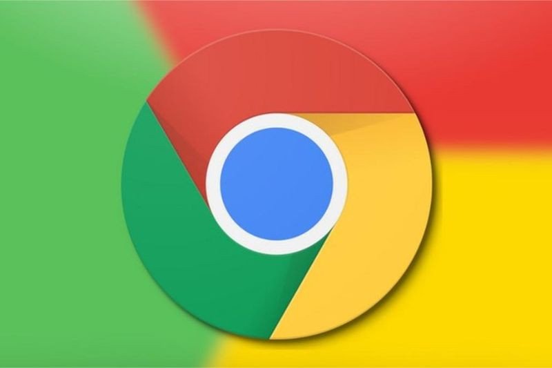 Giao diện chính trình duyệt Google Chrome trên laptop